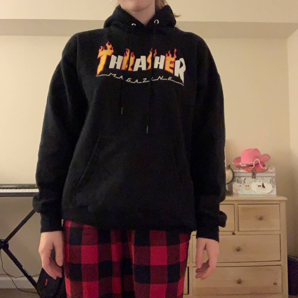 Black thrasher hoodie